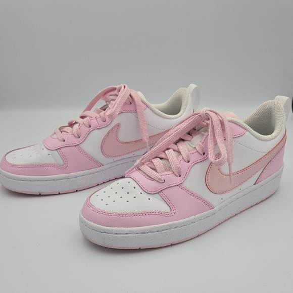 Nike Girls Court Borough Low Top Recraft, Pink And‎ White Sneakers, Size 6.5Y - Picture 4 of 11